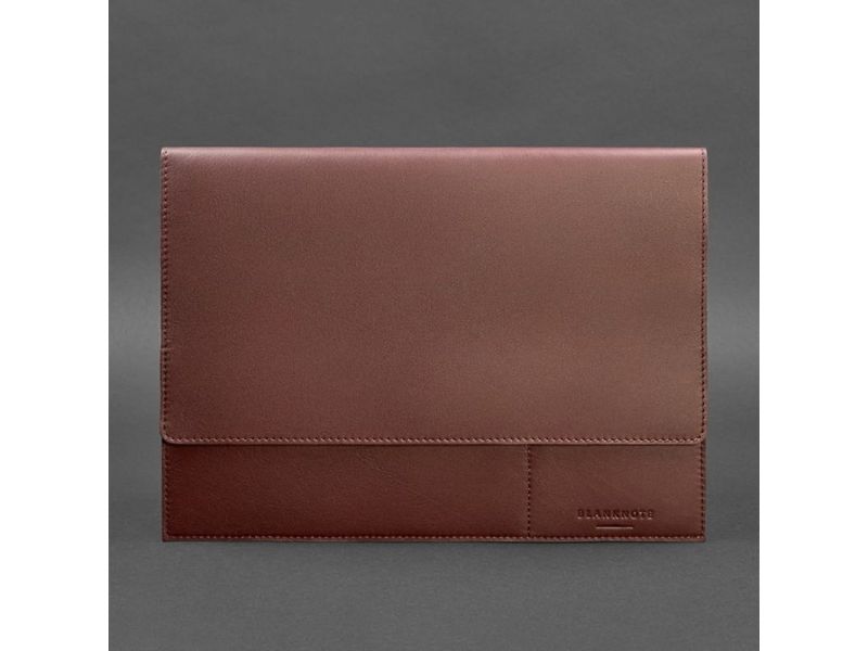 Кожаная папка для документов А4 (на магнитах) бордовая, фото 4