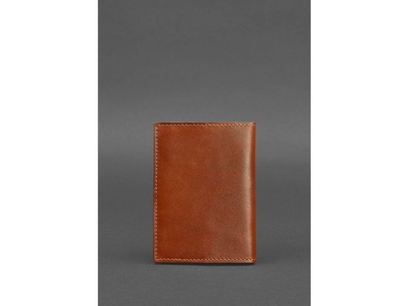 Кожаная обложка для паспорта и военного билета 1.2 светло-коричневая, фото 4