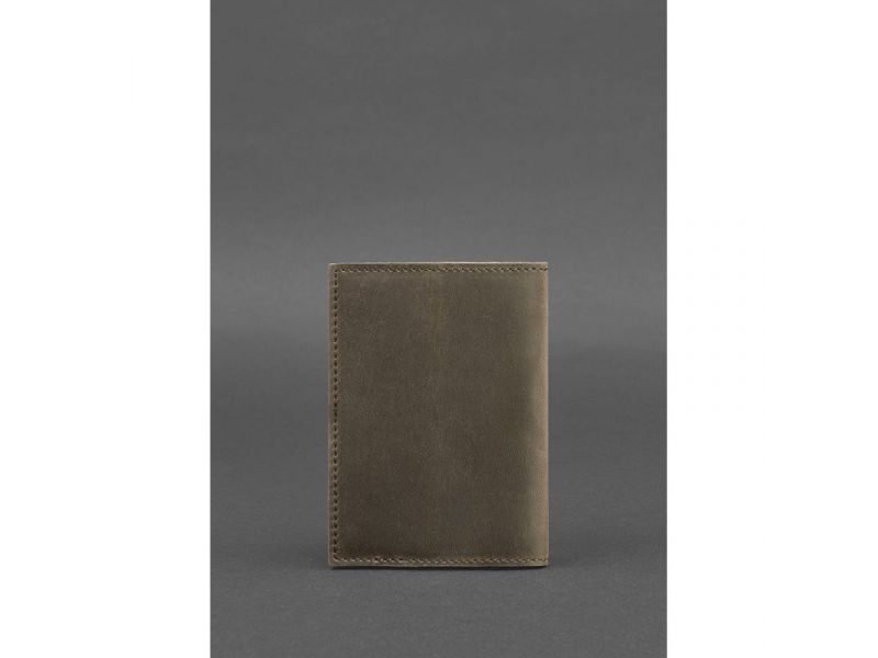 Кожаная обложка для паспорта и военного билета 1.2 темно-коричневый Crazy Horse, фото 4