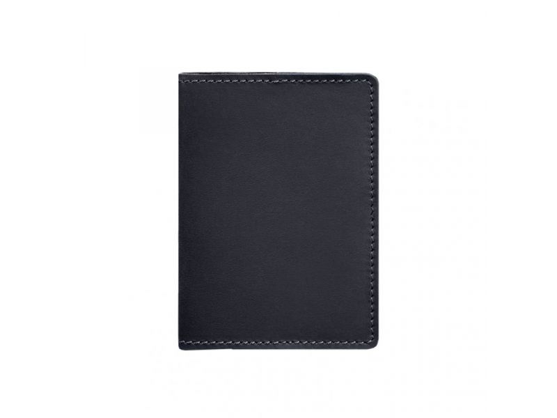 Кожаная обложка для паспорта и военного билета 1.3 синяя Crazy Horse, фото 6