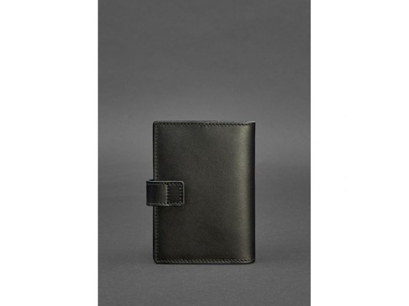 Кожаная обложка для паспорта 5.0 (с окошком) черная, фото 4