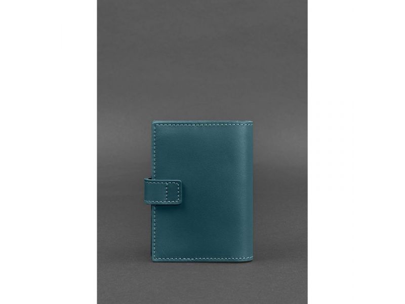 Кожаная обложка для паспорта 5.0 (с окошком) зеленая, фото 4