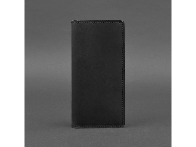 Кожаное портмоне-купюрник 11.0 черное Crazy Horse, фото 5