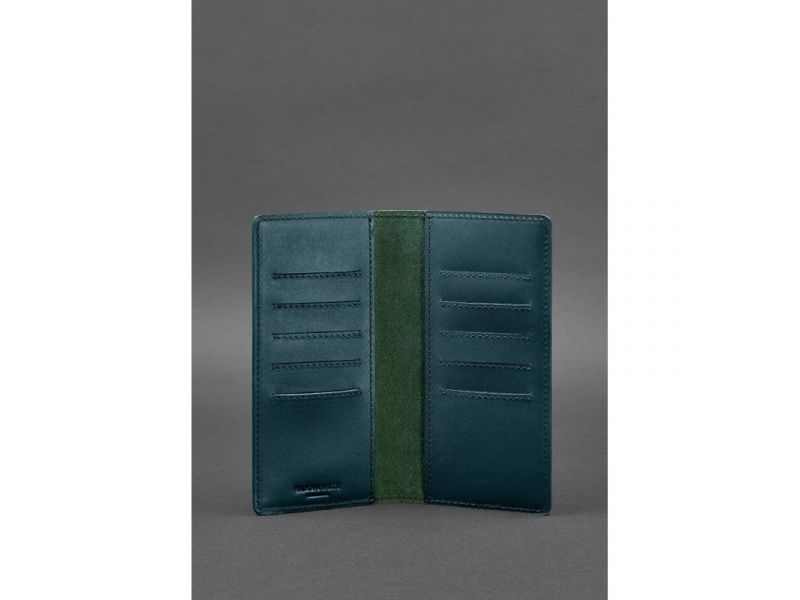 Кожаное портмоне-купюрник 11.0 зеленое, фото 3