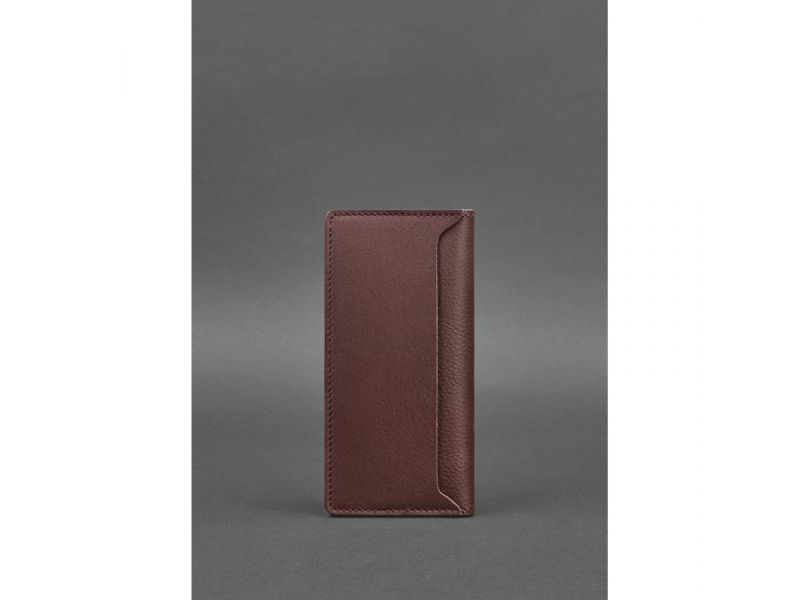 Кожаное портмоне-купюрник 11.0 бордовое, фото 4