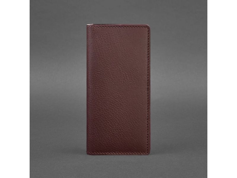 Кожаное портмоне-купюрник 11.0 бордовое, фото 5