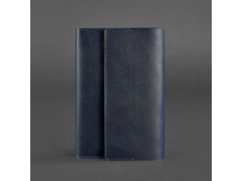 Кожаный блокнот (Софт-бук) 5.1 темно-синий, фото 6