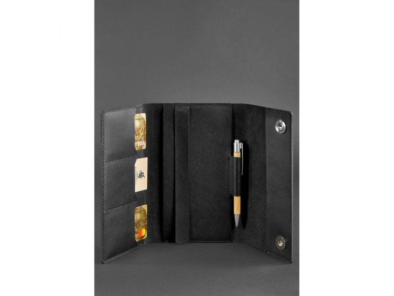 Кожаный блокнот (Софт-бук) 5.1 черный, фото 4