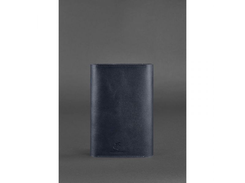 Кожаный блокнот (Софт-бук) 5.1 темно-синий, фото 5