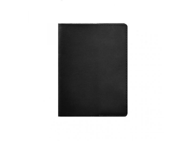 Кожаная обложка для блокнота 6.0 (софт-бук) черная Краст, фото 6