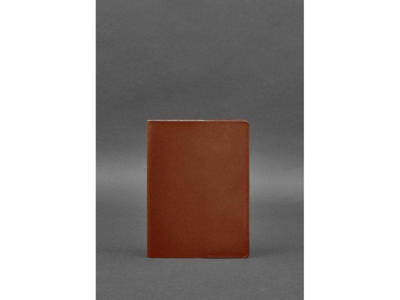 Кожаная обложка для блокнота 6.0 (софт-бук) светло-коричневая, фото 1