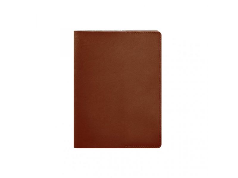 Кожаная обложка для блокнота 6.0 (софт-бук) светло-коричневая, фото 6