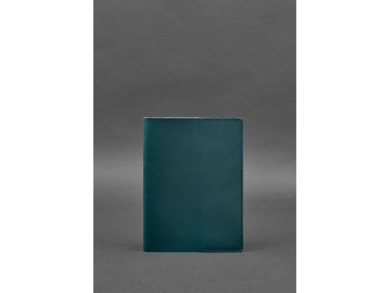 Кожаная обложка для блокнота 6.0 (софт-бук) зеленая, фото 1