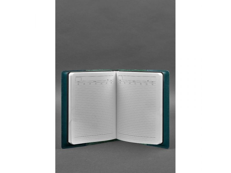 Кожаная обложка для блокнота 6.0 (софт-бук) зеленая, фото 4