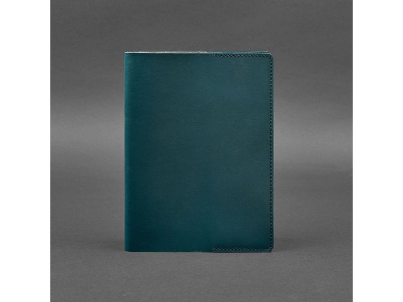 Кожаная обложка для блокнота 6.0 (софт-бук) зеленая, фото 5