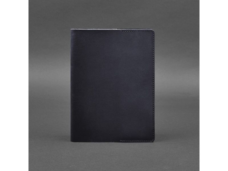 Кожаная обложка для блокнота 6.0 (софт-бук) синяя, фото 5