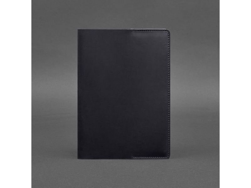 Кожаная обложка для блокнота 6.0 (софт-бук) синяя Crazy Horse, фото 5