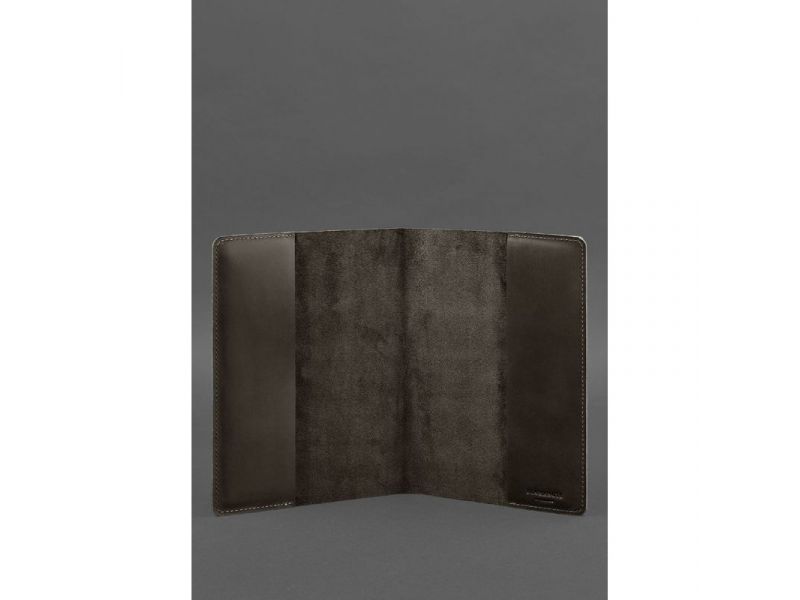 Кожаная обложка для блокнота 6.0 (софт-бук) темно-коричневая, фото 2