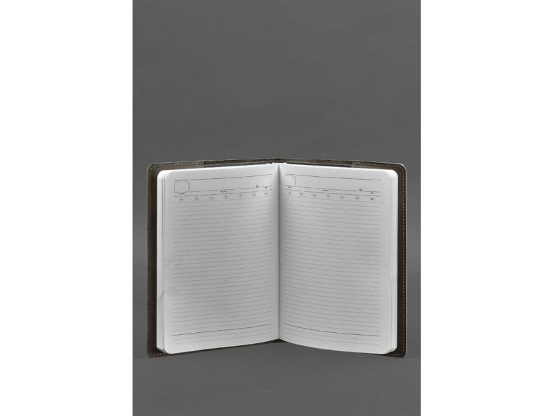 Кожаная обложка для блокнота 6.0 (софт-бук) темно-коричневая, фото 4