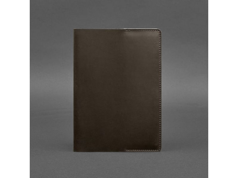 Кожаная обложка для блокнота 6.0 (софт-бук) темно-коричневая, фото 5