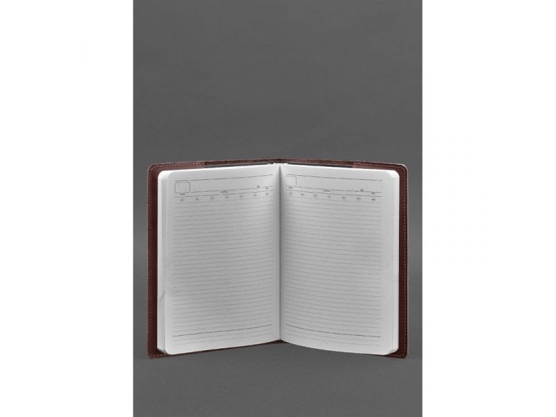 Кожаная обложка для блокнота 6.0 (софт-бук) Бордовая Crazy Horse, фото 4