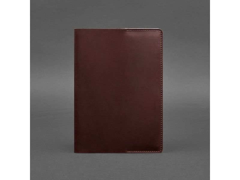 Кожаная обложка для блокнота 6.0 (софт-бук) Бордовая Crazy Horse, фото 5