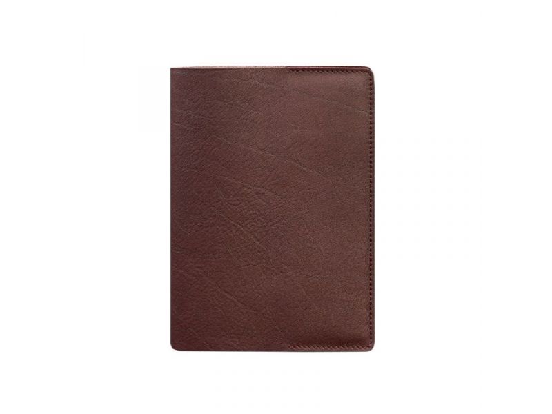 Кожаная обложка для блокнота 6.0 (софт-бук) Бордовая Краст, фото 6