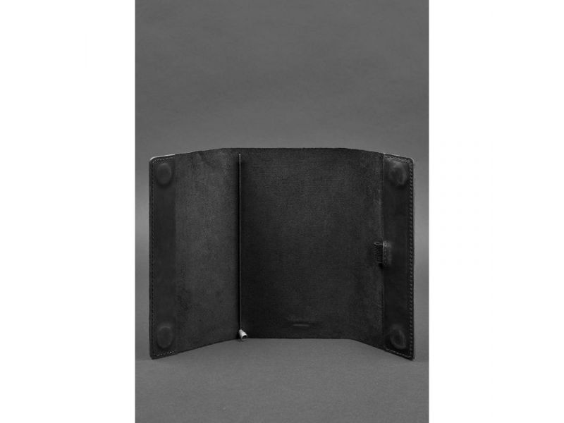 Кожаный блокнот софт-бук 7.0 черный Crazy Horse, фото 3