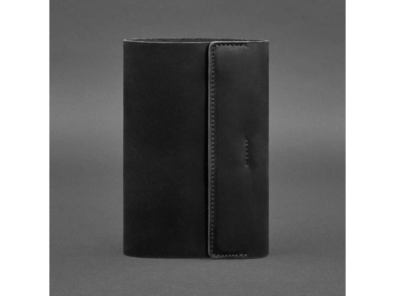 Кожаный блокнот софт-бук 7.0 черный Crazy Horse, фото 5