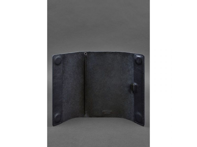 Кожаный блокнот софт-бук 7.0 темно-синий, фото 3