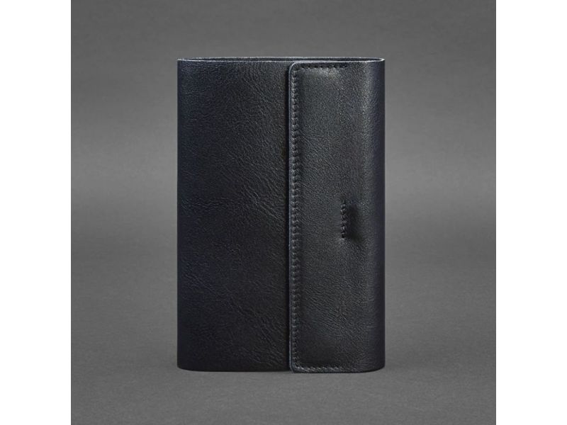 Кожаный блокнот софт-бук 7.0 темно-синий, фото 5