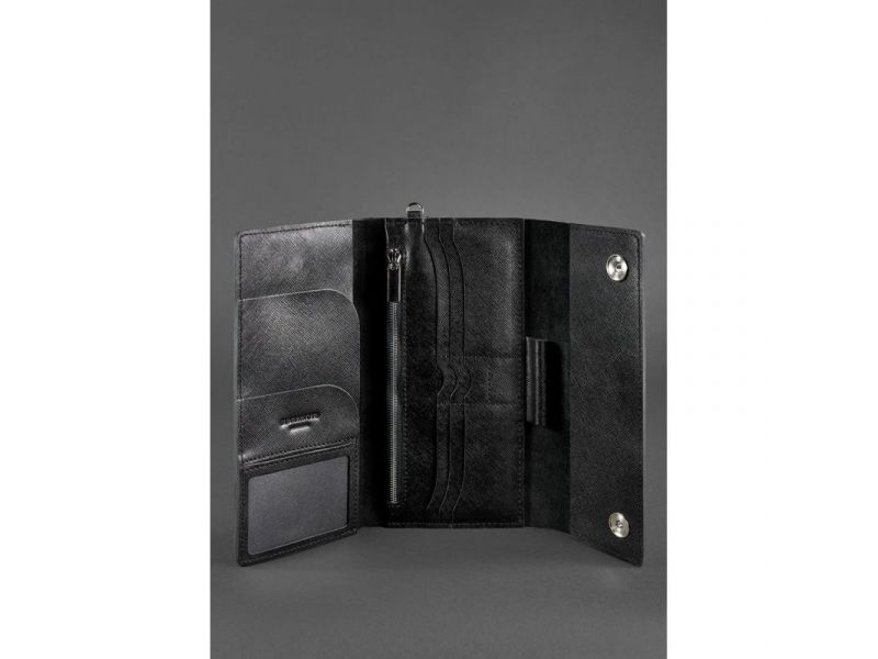 Кожаный клатч-органайзер (Тревел-кейс) 5.1 черный Blackwood, фото 4