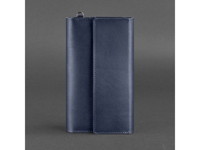 Кожаный клатч-органайзер (Тревел-кейс) 5.1 темно-синий, фото 6