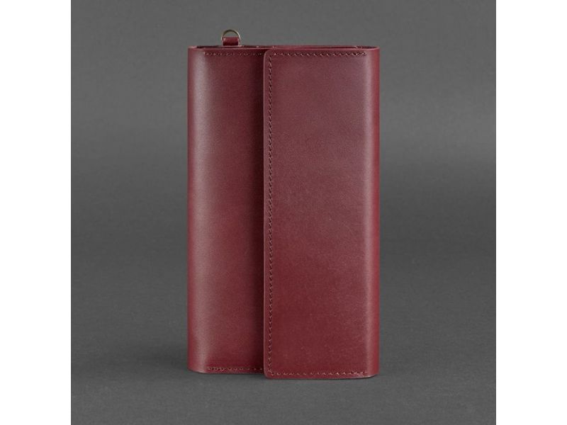 Кожаный клатч-органайзер (Тревел-кейс) 5.1 бордовый, фото 6
