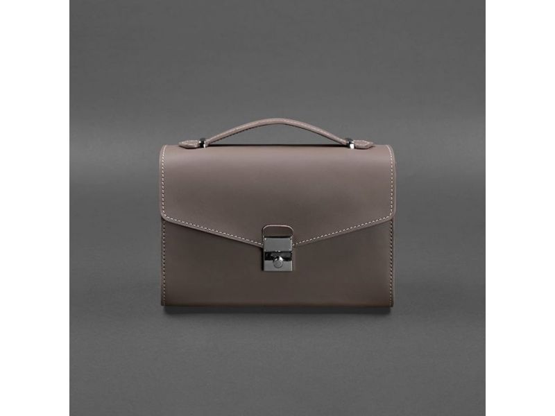 Женская кожаная сумка-кроссбоди Lola темно-бежевая, фото 7