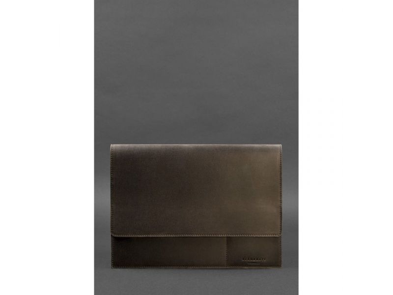 Кожаная папка для документов А4 (на магнитах) темно-коричневая Crazy Horse, фото 1