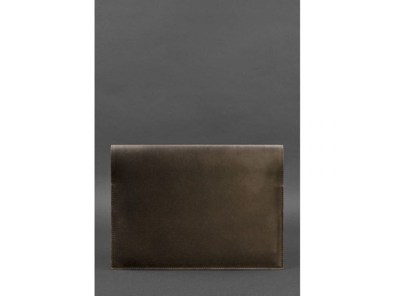 Кожаная папка для документов А4 (на магнитах) темно-коричневая Crazy Horse, фото 3