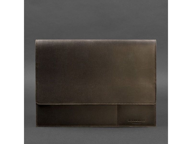 Кожаная папка для документов А4 (на магнитах) темно-коричневая Crazy Horse, фото 4