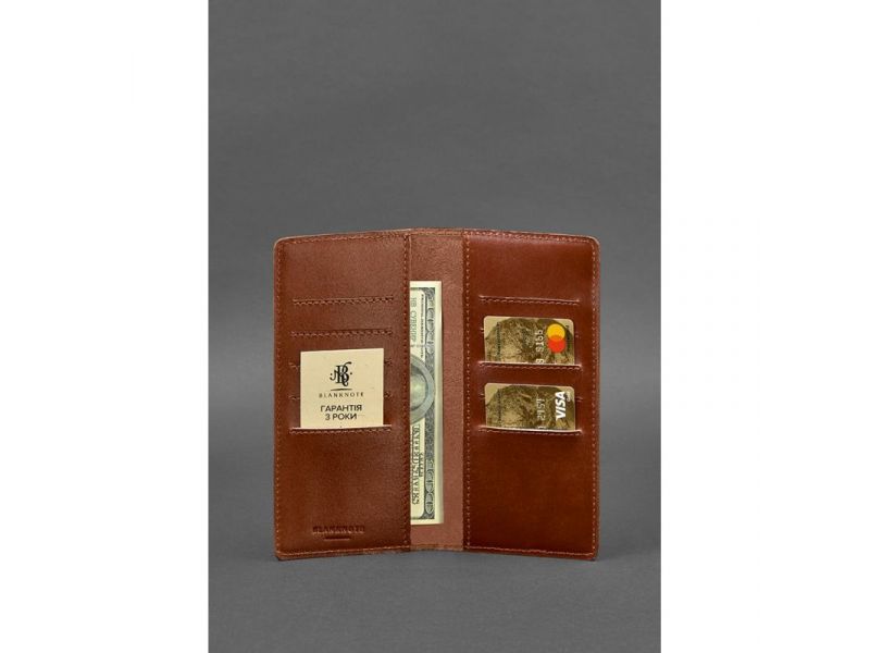 Кожаное портмоне-купюрник 11.0 светло-коричневое, фото 2