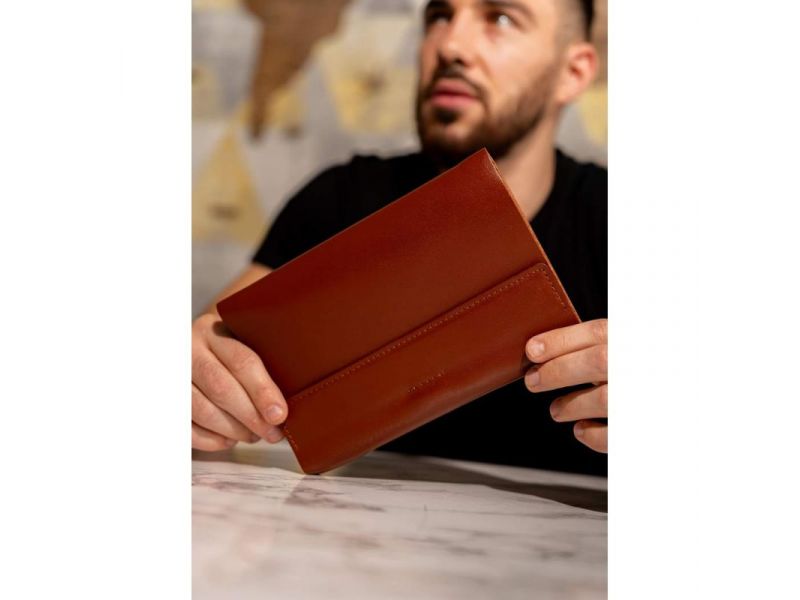 Кожаный блокнот софт-бук 7.0 светло-коричневый, фото 1