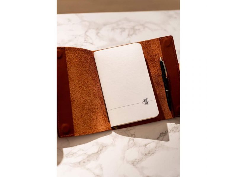 Кожаный блокнот софт-бук 7.0 светло-коричневый, фото 4