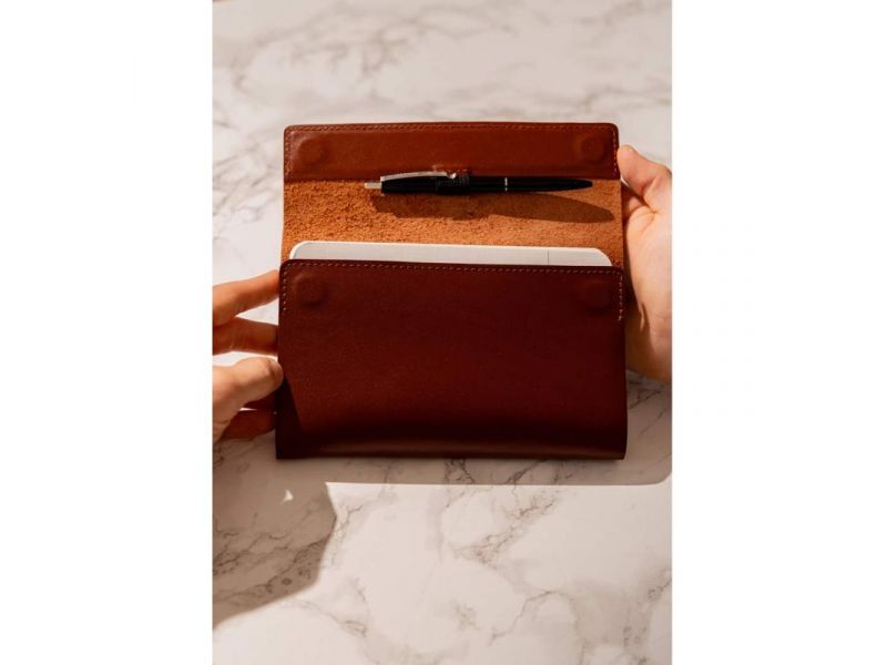 Кожаный блокнот софт-бук 7.0 светло-коричневый, фото 5