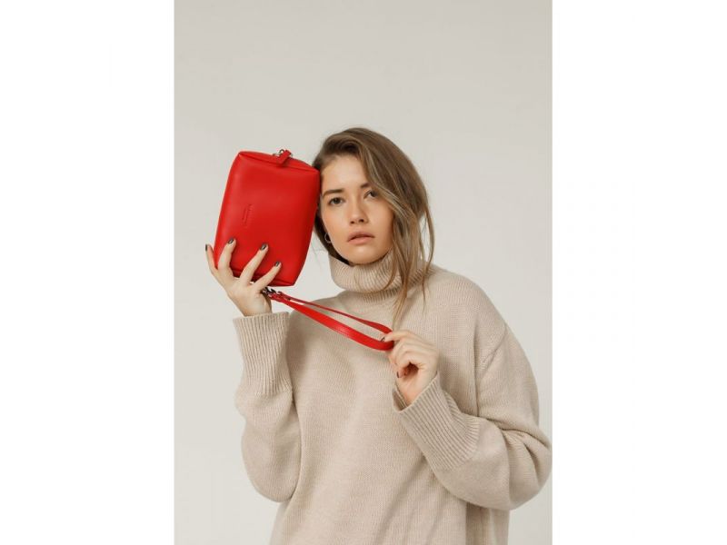 Кожаная косметичка-несессер 3.0 Красная, фото 6