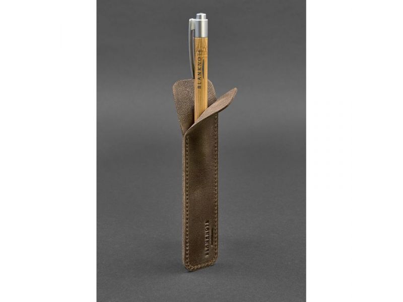 Кожаный чехол для ручки 2.0 Темно-коричневый Crazy Horse, фото 3