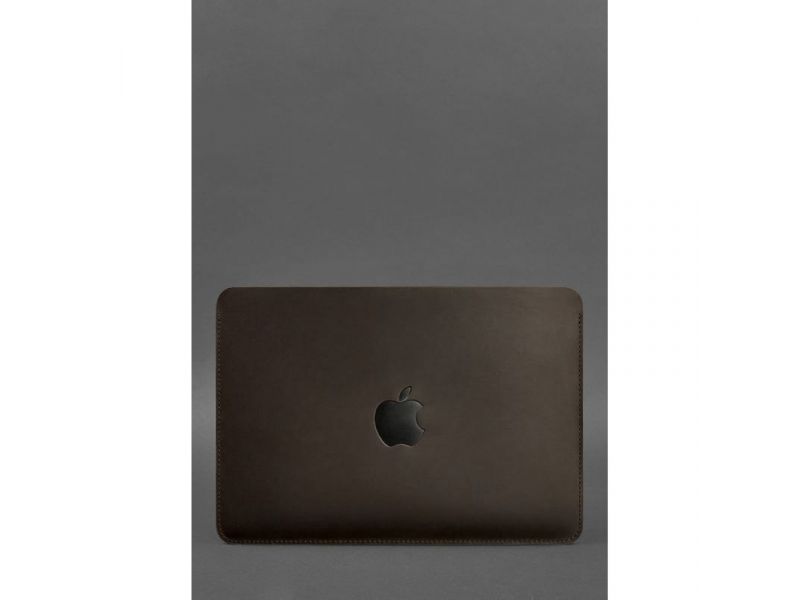 Кожаный чехол для MacBook 13 дюйм Темно-коричневый Crazy Horse, фото 5