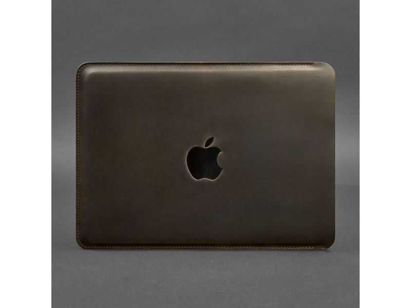 Кожаный чехол для MacBook 13 дюйм Темно-коричневый Crazy Horse, фото 7