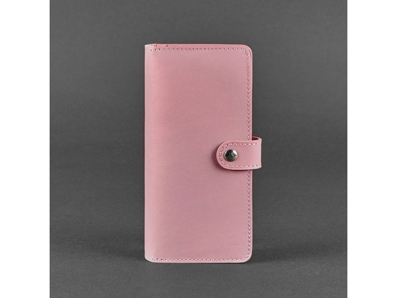 Кожаное женское портмоне 7.0 Розовое, фото 5