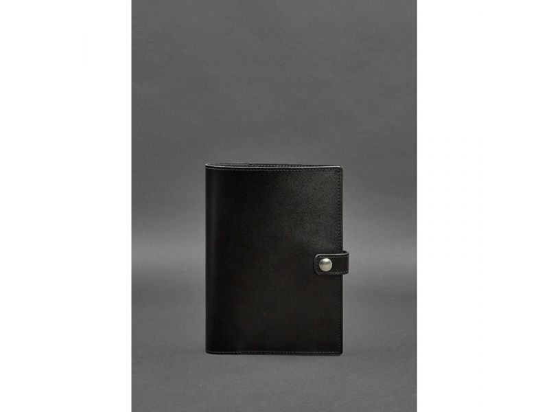 Кожаная папка (софт-бук) для блокнота и планшета 10.0 Угольно-черная, фото 1