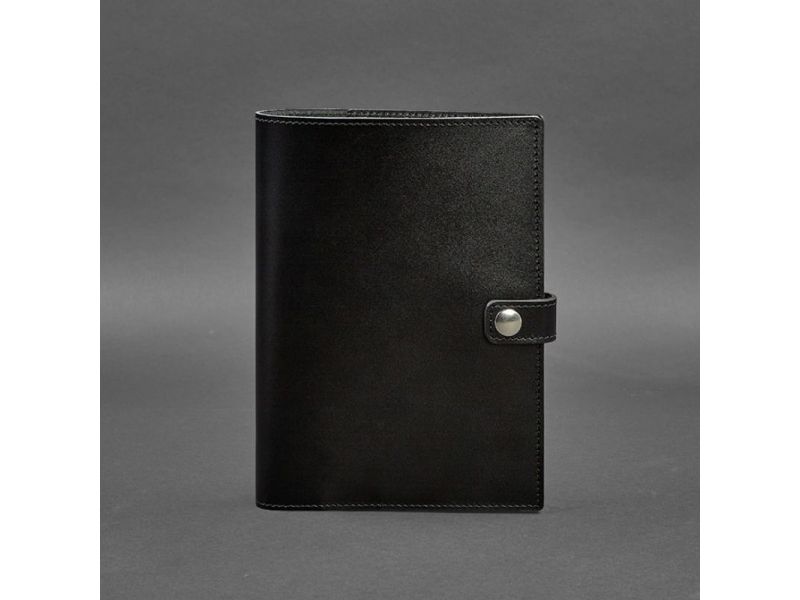 Кожаная папка (софт-бук) для блокнота и планшета 10.0 Угольно-черная, фото 5