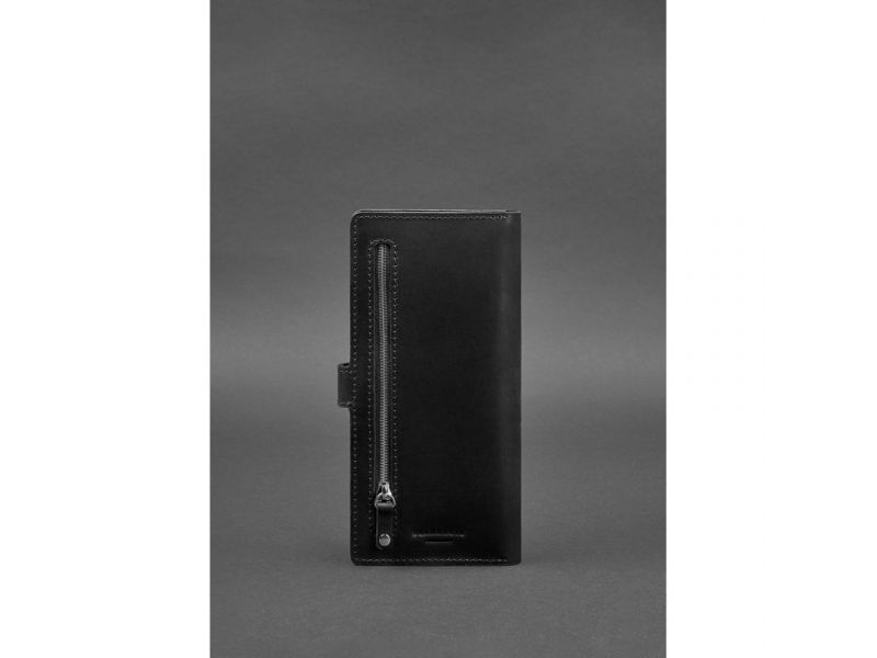 Кожаный Тревел-кейс (органайзер для документов) 6.0 черный Crazy Horse, фото 3